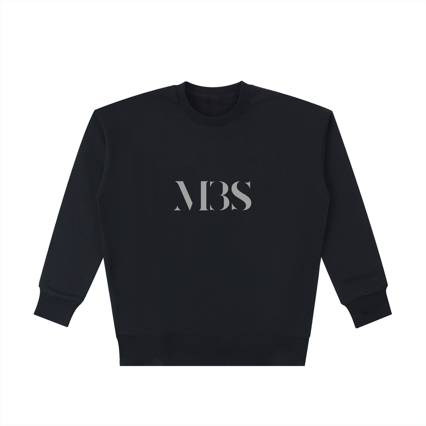 Black Crew Neck Sweatshirt, black crewneck - M3 Studios Houston streetwear