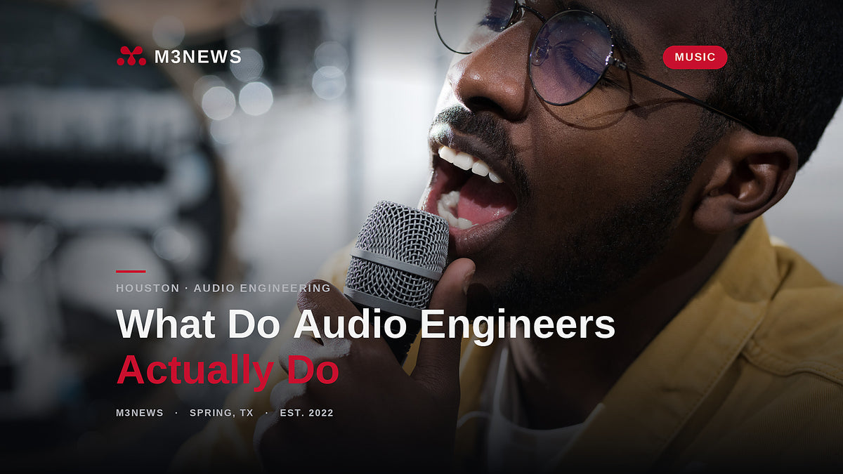 A Houston artist performing a vocal, the work of audio engineers behind every record