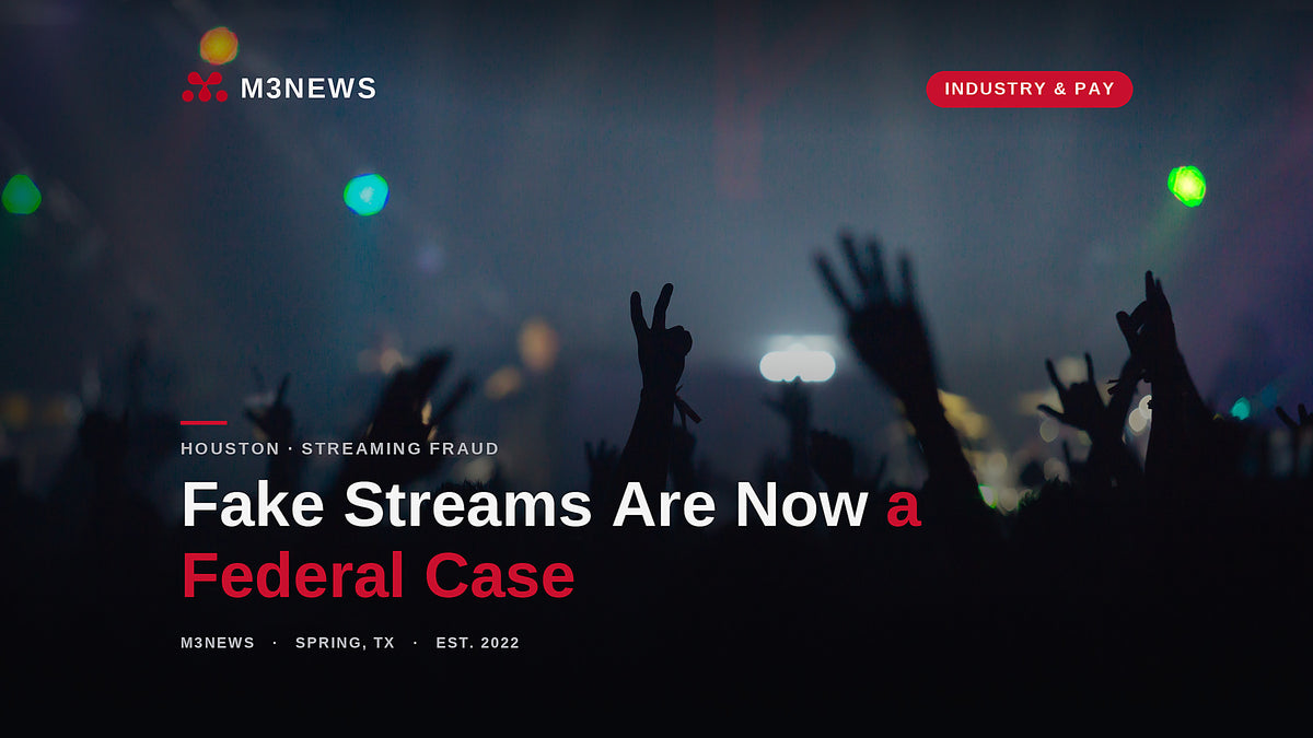 Concert crowd with raised hands illustrating real listeners behind streaming royalties for Houston artists in 2026