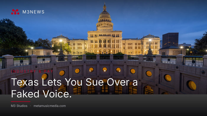 M3News Industry & Pay: Texas Lets You Sue Over a Faked Voice. M3 Studios, a recording, mixing and mastering studio in Spring, TX near Houston, serving artists, producers and creators across the Houston area. By Meta Music Media Inc.