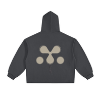 FORESEER graphic drawstring hem hoodie, fourth view, M3 Studios 2026 streetwear collection, Houston streetwear from the Spring Cypress corridor studio. From M3 Studios, recording and creative studio in Spring TX serving Houston, Tomball, Champions, and Conroe. Shop online at metamusicmedia.com. M3 Studios, a brand of Meta Music Media Inc.