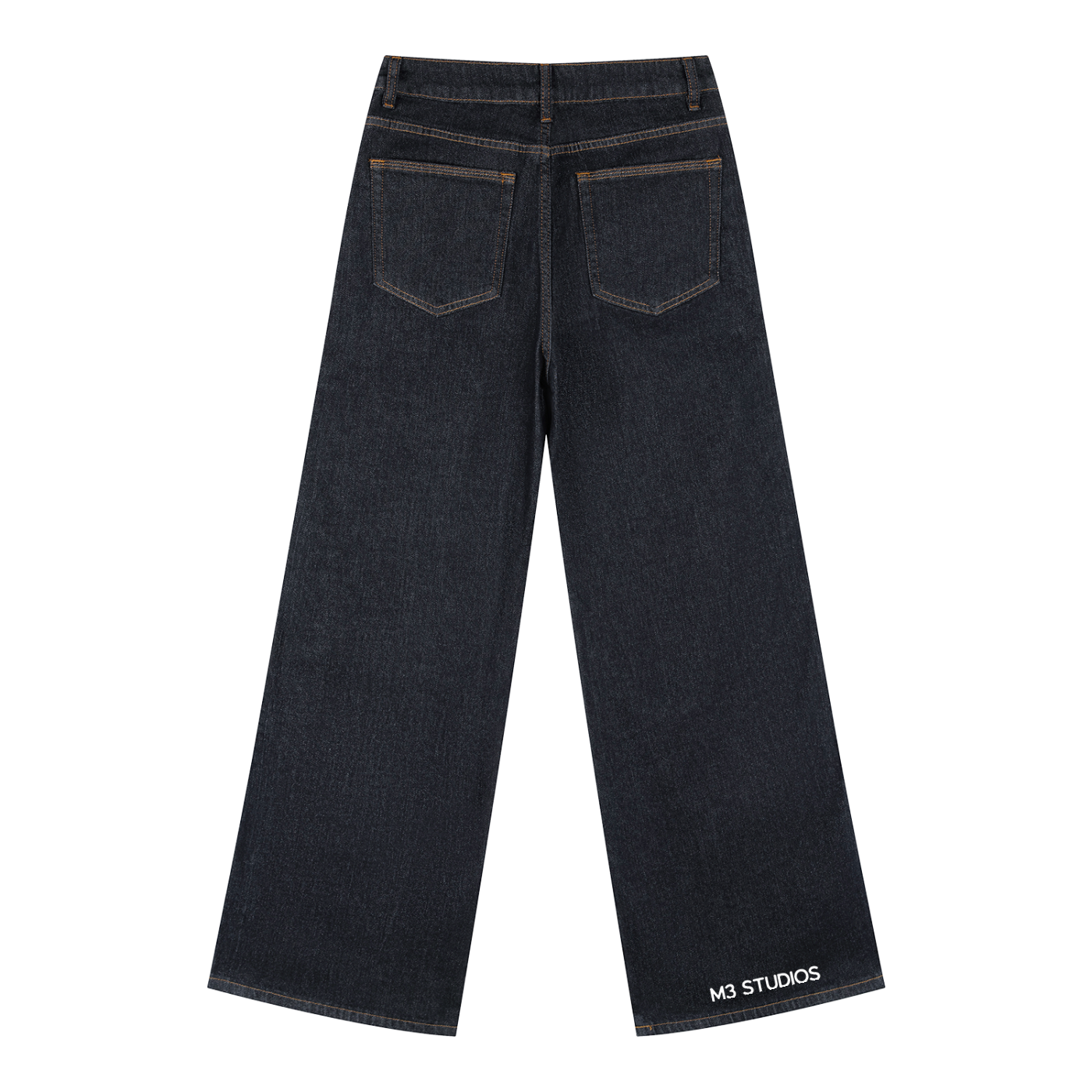 Women's Straight Leg Denim Jeans, view 2 - M3 Studios Houston streetwear