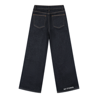 Women's Straight Leg Denim Jeans, view 2, M3 Studios Houston streetwear. Part of the M3 Studios 2026 streetwear collection, Houston streetwear. From M3 Studios, recording and creative studio in Spring TX serving Houston, The Woodlands, Klein, and Tomball. Shop online at metamusicmedia.com. M3 Studios, a brand of Meta Music Media Inc.