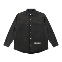 Vintage-washed denim button jacket, M3 Studios 2026 streetwear collection, Houston streetwear from the Spring Cypress corridor studio. From M3 Studios, recording and creative studio in Spring TX serving Houston, Magnolia, Aldine, and The Woodlands. Shop online at metamusicmedia.com. M3 Studios, a brand of Meta Music Media Inc.