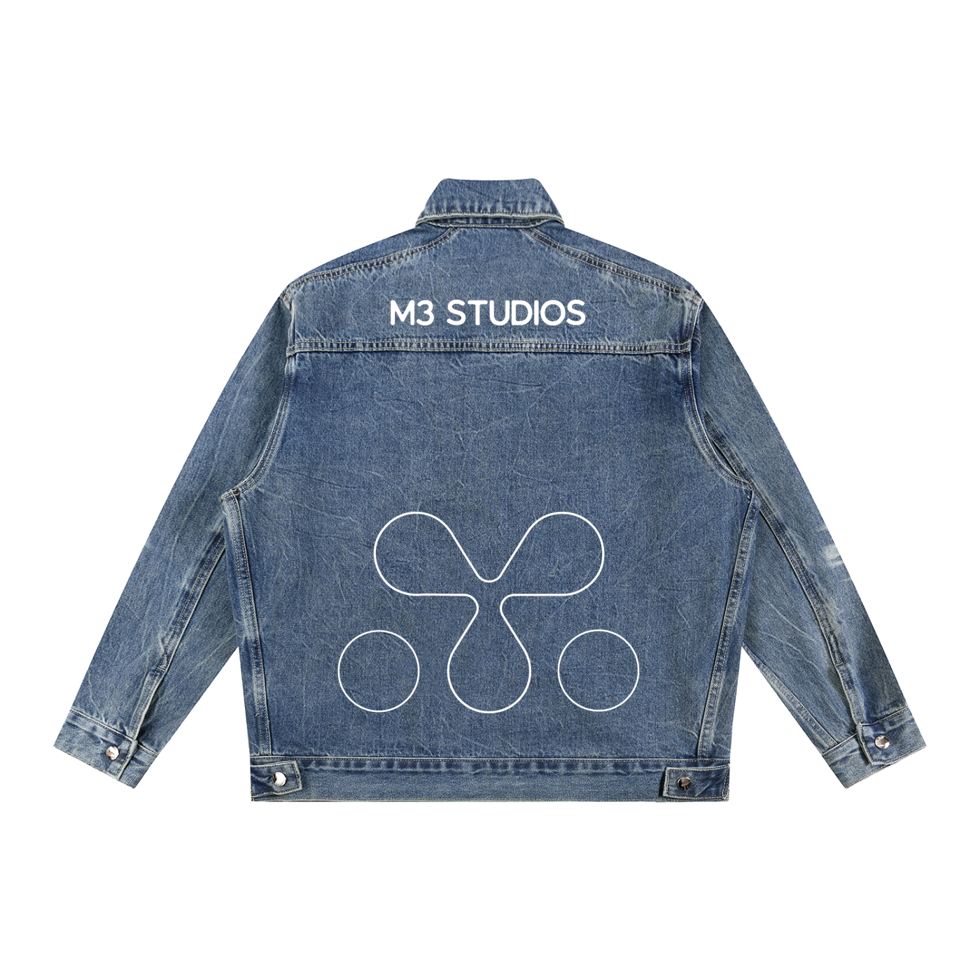 Zip Up Denim Jacket, view 2 - M3 Studios Houston streetwear
