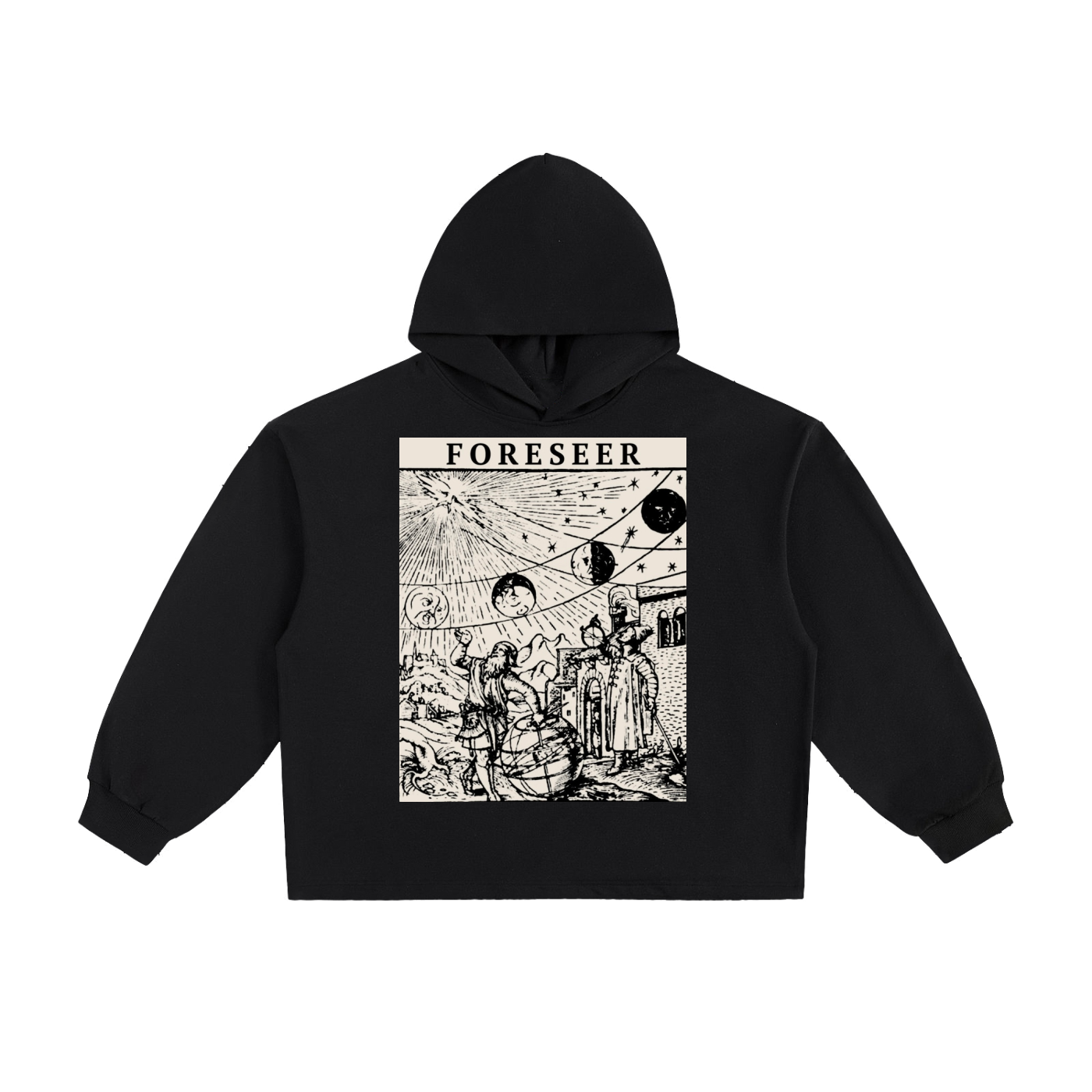 FORESEER" Drawstring Hem Hoodie, FORESEER hoodie - M3 Studios Houston streetwear