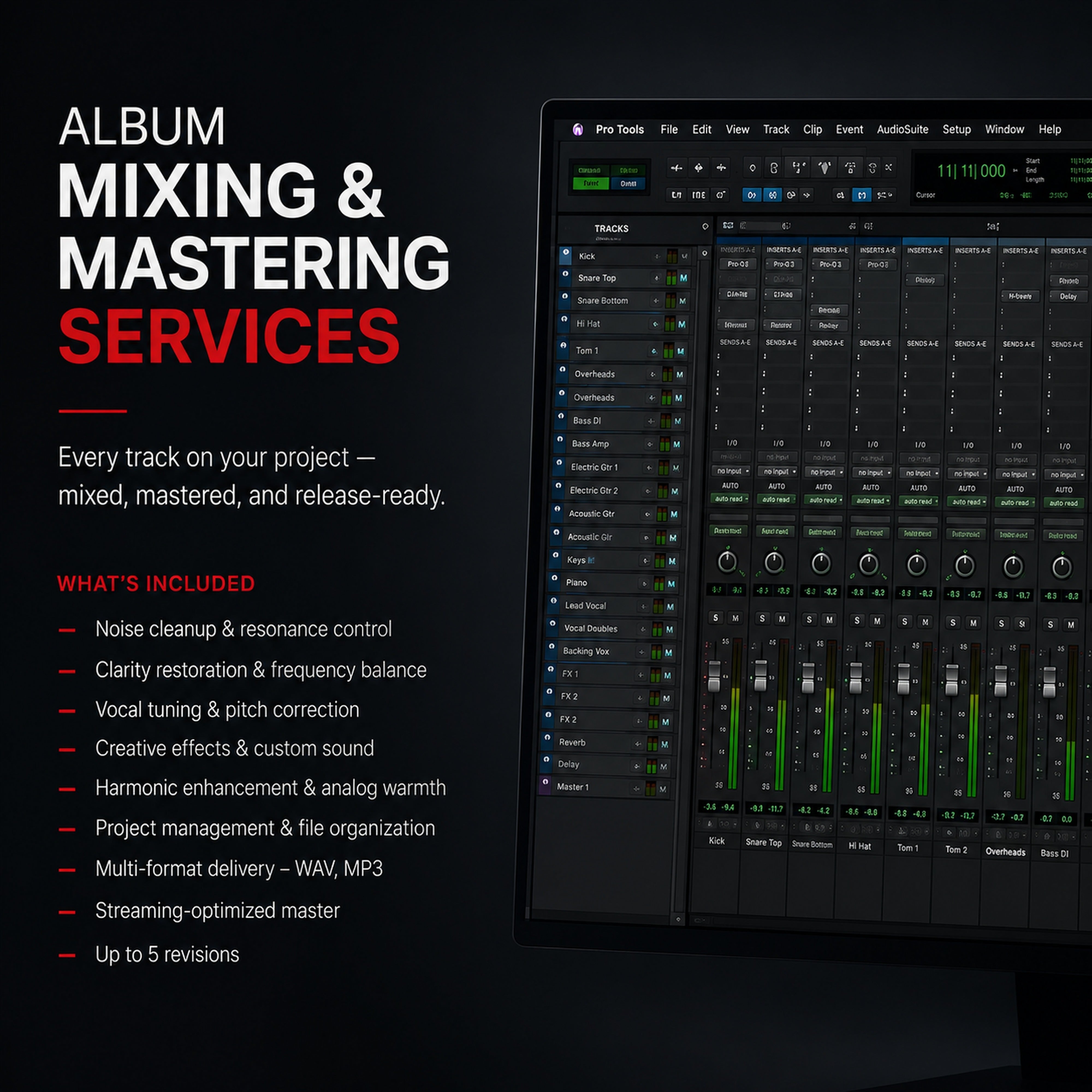 Album Mixing and Mastering | M3 Studios Near Spring TX at M3 Studios. Professional Houston recording studio offering recording, mixing, mastering, beat production, audio post-production, voice over, podcast editing. Serving Spring, The Woodlands, Klein, Tomball, Cypress, Champions. Book online at metamusicmedia.com. M3 Studios, a brand of Meta Music Media Inc.