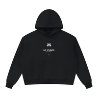 M3 Studios Black Hoodie Vol.I, front view, 2026 streetwear collection, Houston streetwear from a creative studio near Spring TX