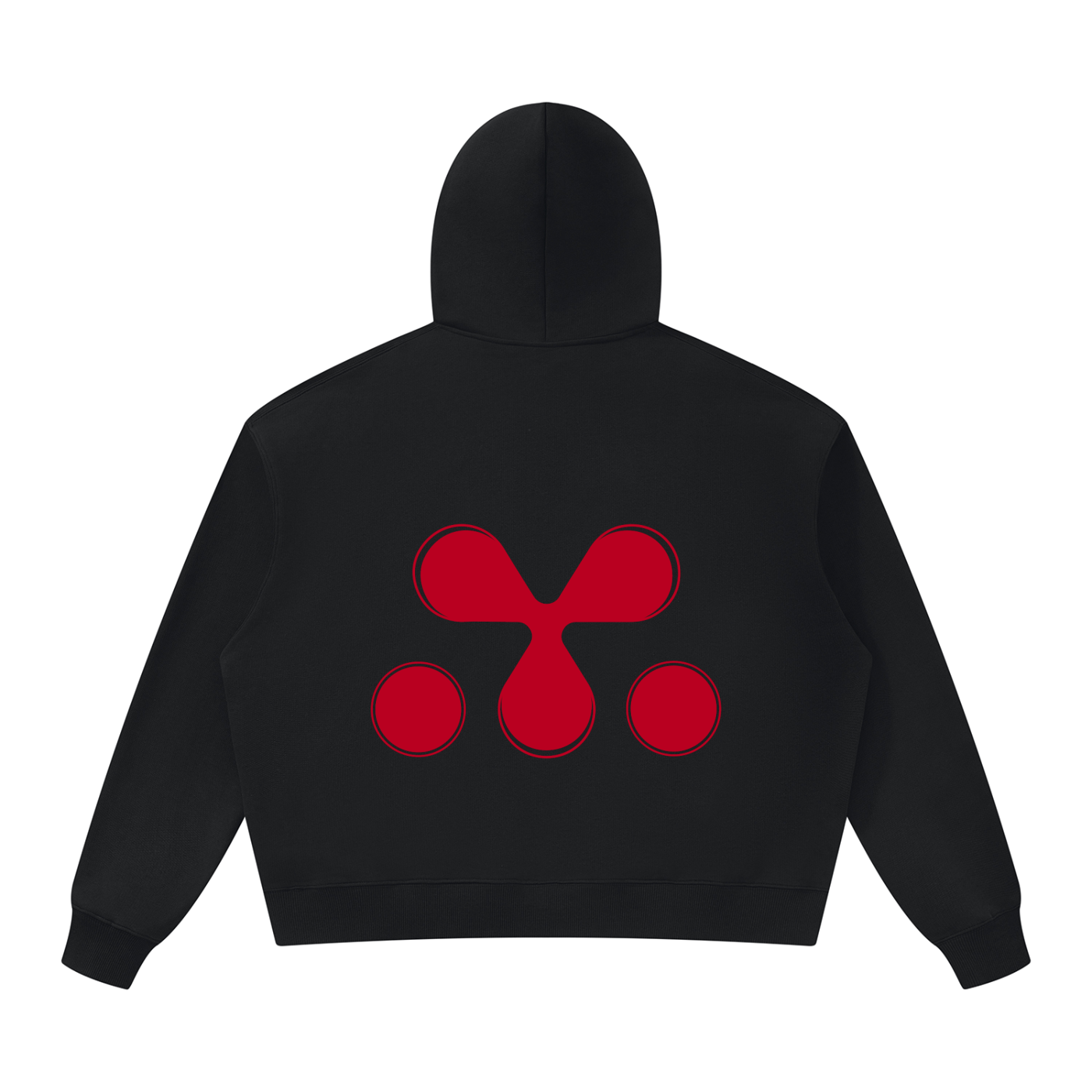 M3 Studios Black Hoodie Vol.II back view, 2026 collection pullover, Houston streetwear brand