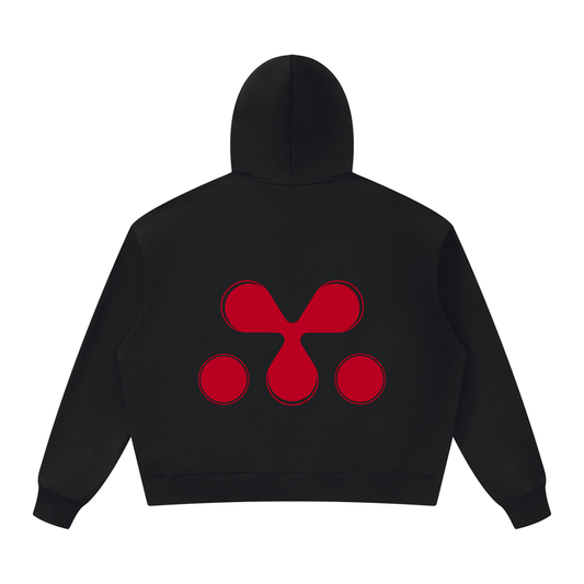 M3 Studios Black Hoodie Vol.II back view, 2026 collection pullover, Houston streetwear brand