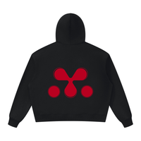 M3 Studios Black Hoodie Vol.II back view, 2026 collection pullover, Houston streetwear brand