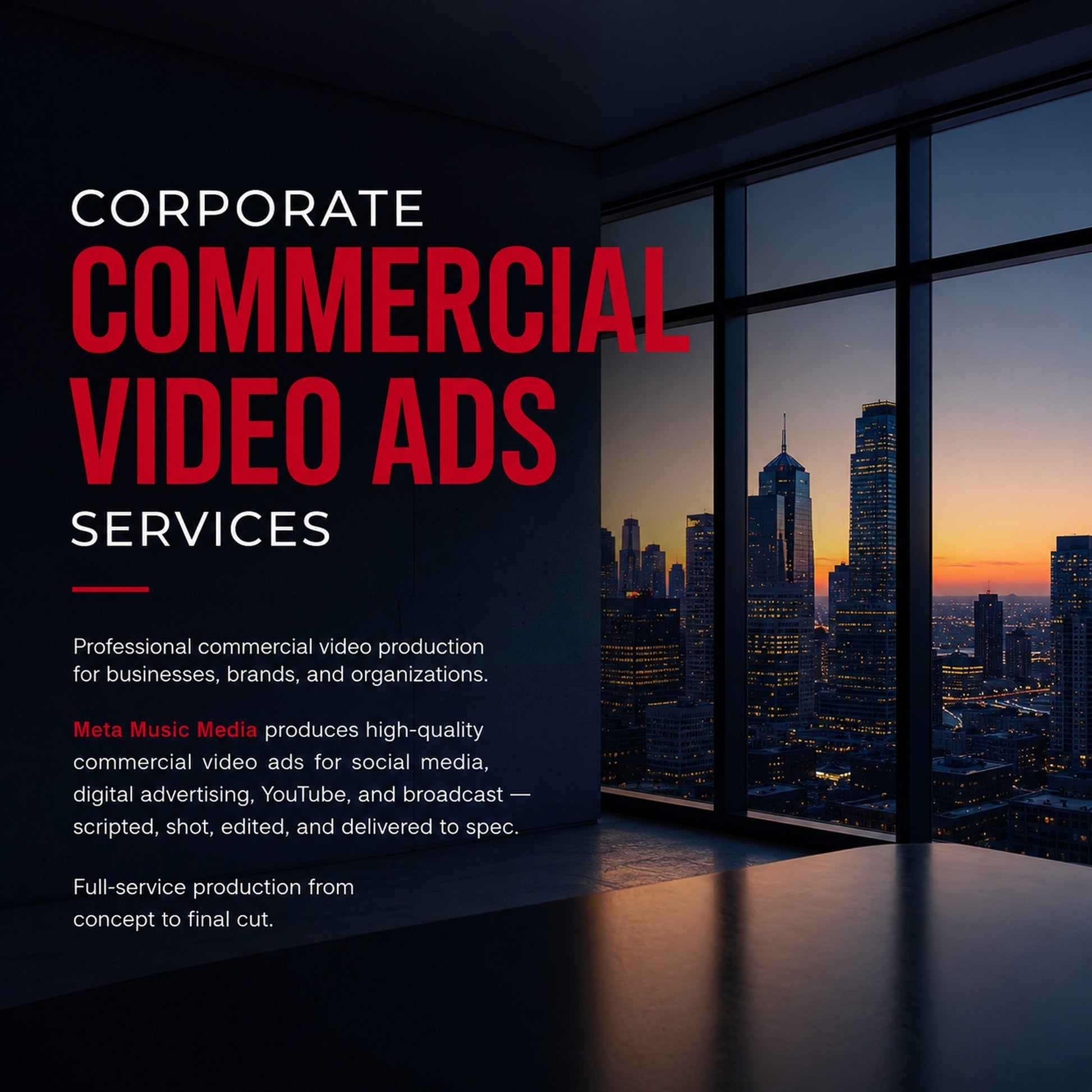 Corporate Commercial Video Ad at M3 Studios. Professional Houston recording studio offering recording, mixing, mastering, beat production, audio post-production, voice over, podcast editing. Serving Spring, The Woodlands, Klein, Tomball, Cypress, Champions. Book online at metamusicmedia.com. M3 Studios, a brand of Meta Music Media Inc.