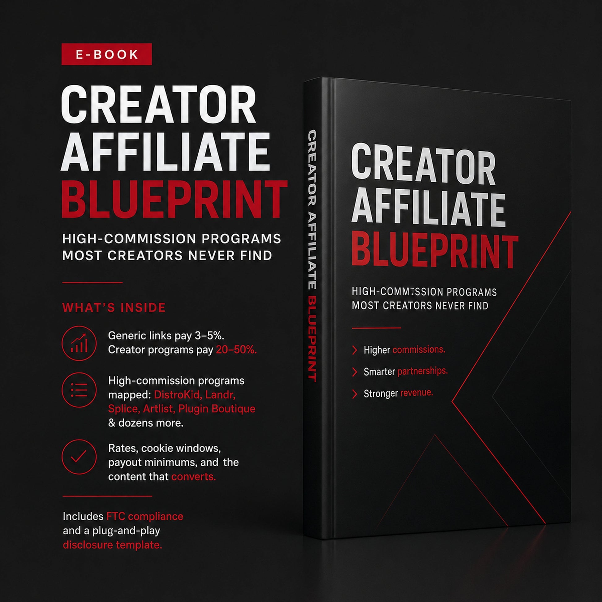 Creator Affiliate Blueprint: High-Commission Programs Most Creators Never Find. Creator education ebook from M3 Studios in Spring TX Houston. Music royalty, publishing, sync, distribution, monetization, brand deals, affiliate marketing, AI prompts, business strategy playbook. Buy at metamusicmedia.com. M3 Studios, a brand of Meta Music Media Inc.