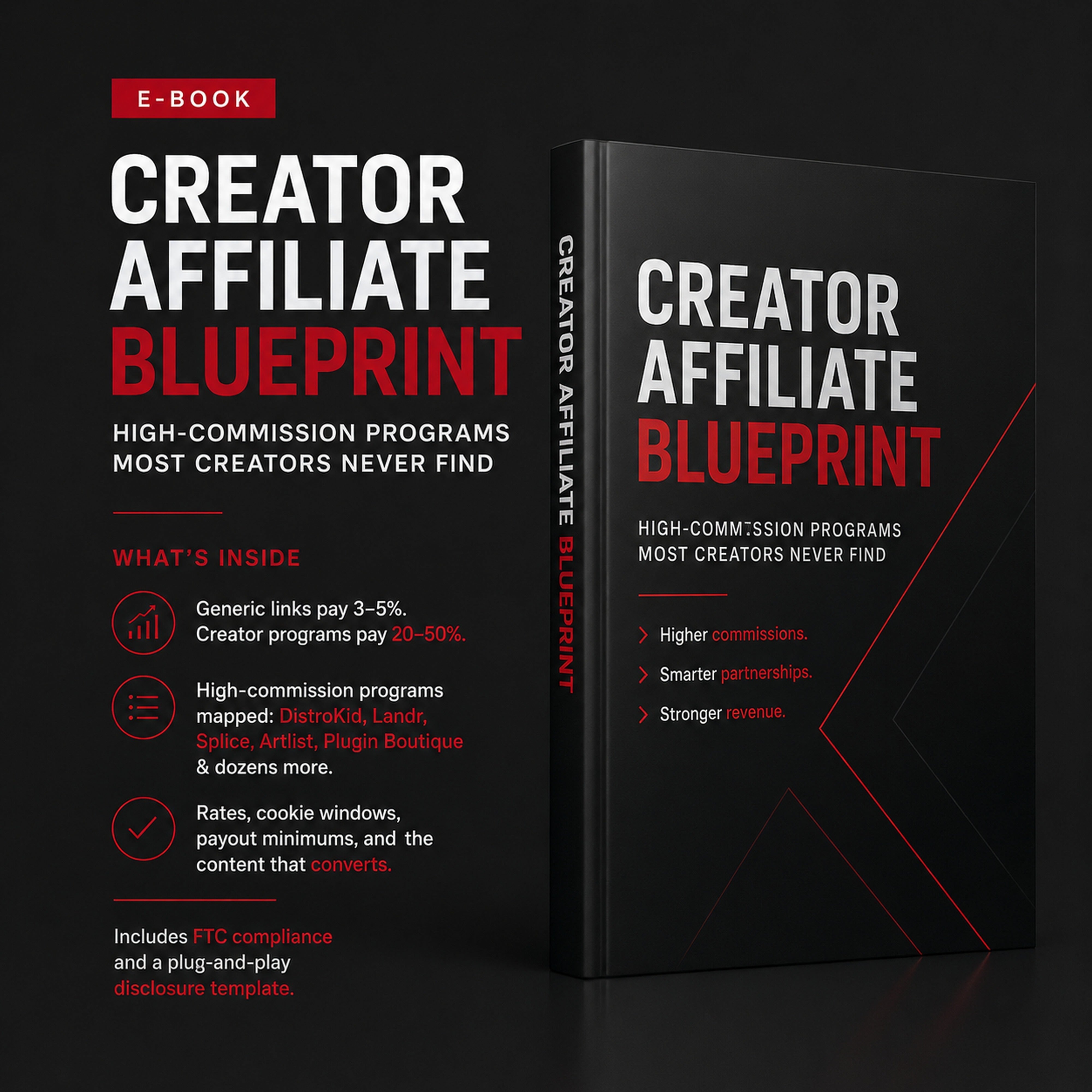 Creator Affiliate Blueprint: High-Commission Programs Most Creators Never Find. Creator education ebook from M3 Studios in Spring TX Houston. Music royalty, publishing, sync, distribution, monetization, brand deals, affiliate marketing, AI prompts, business strategy playbook. Buy at metamusicmedia.com. M3 Studios, a brand of Meta Music Media Inc.