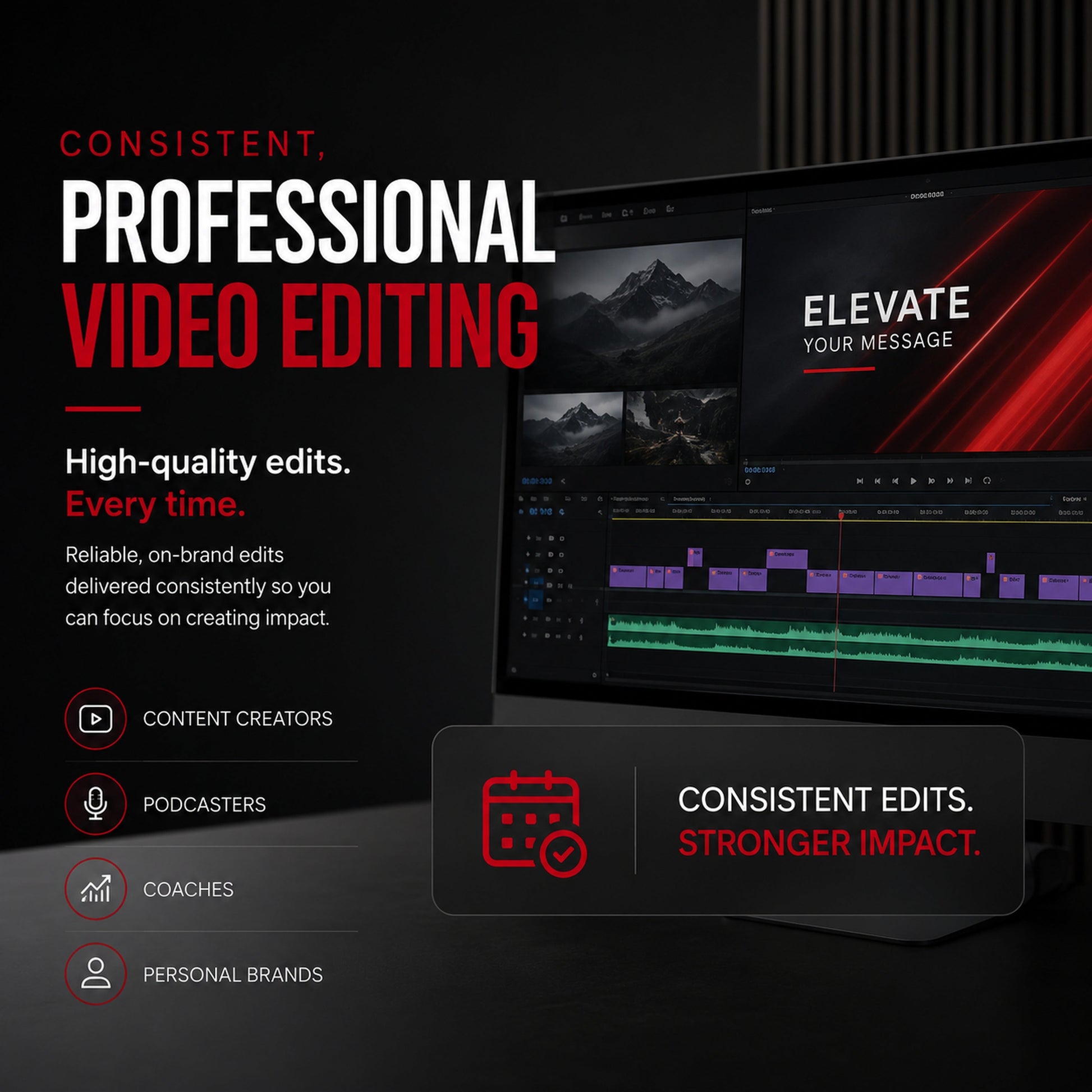 Creator Monthly Edit Package at M3 Studios. Professional Houston creative studio offering video production, photography, motion design, 3D rendering, brand identity, and content creator services. Serving Spring, The Woodlands, Klein, Tomball, Cypress, Champions, Jersey Village, Old Town Spring, Greenspoint, Greater Inwood, and Houston metro. Book online at metamusicmedia.com. M3 Studios, a brand of Meta Music Media Inc.