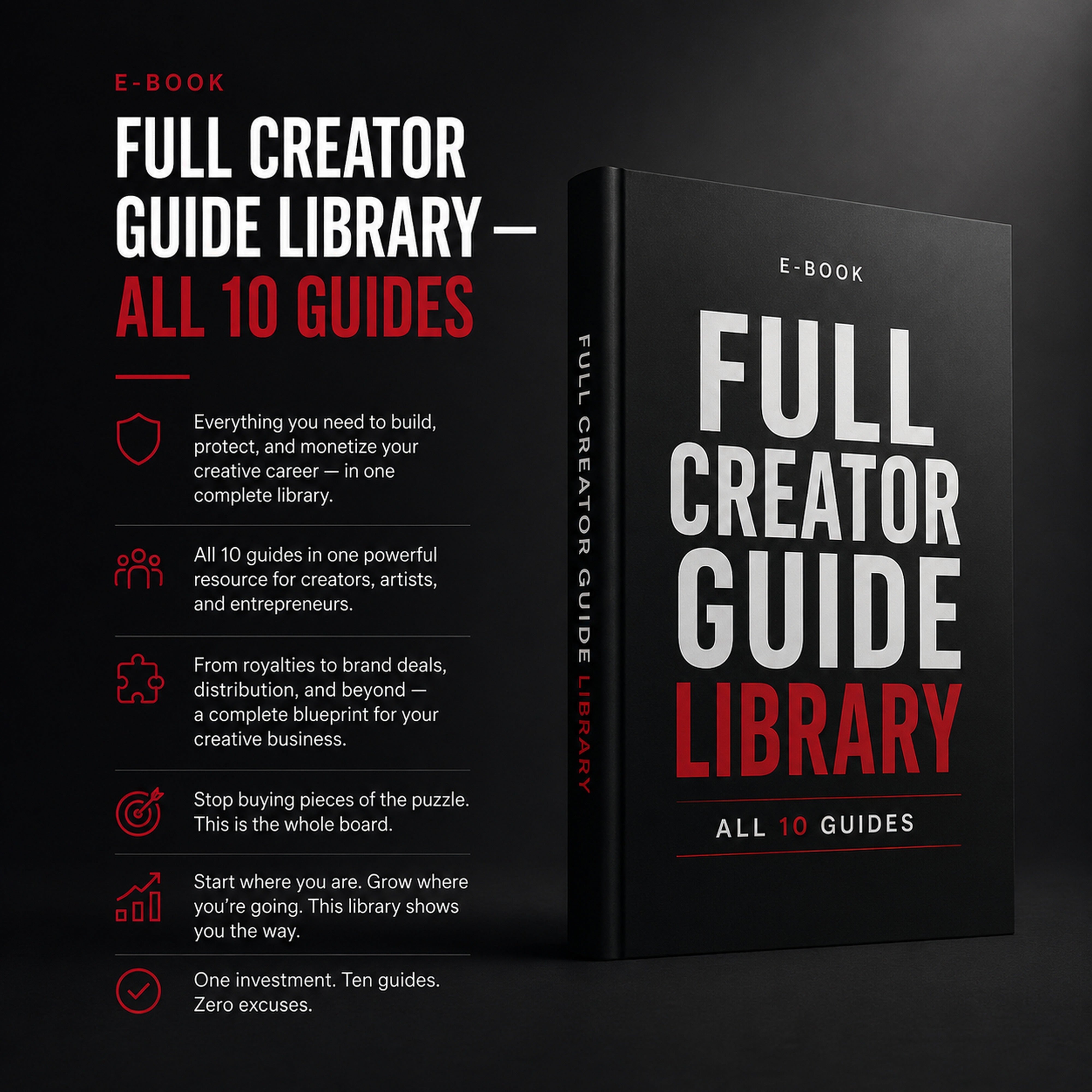 Full Creator Guide Library . All 10 Guides. Creator education ebook from M3 Studios in Spring TX Houston. Music royalty, publishing, sync, distribution, monetization, brand deals, affiliate marketing, AI prompts, business strategy playbook. Buy at metamusicmedia.com. M3 Studios, a brand of Meta Music Media Inc.