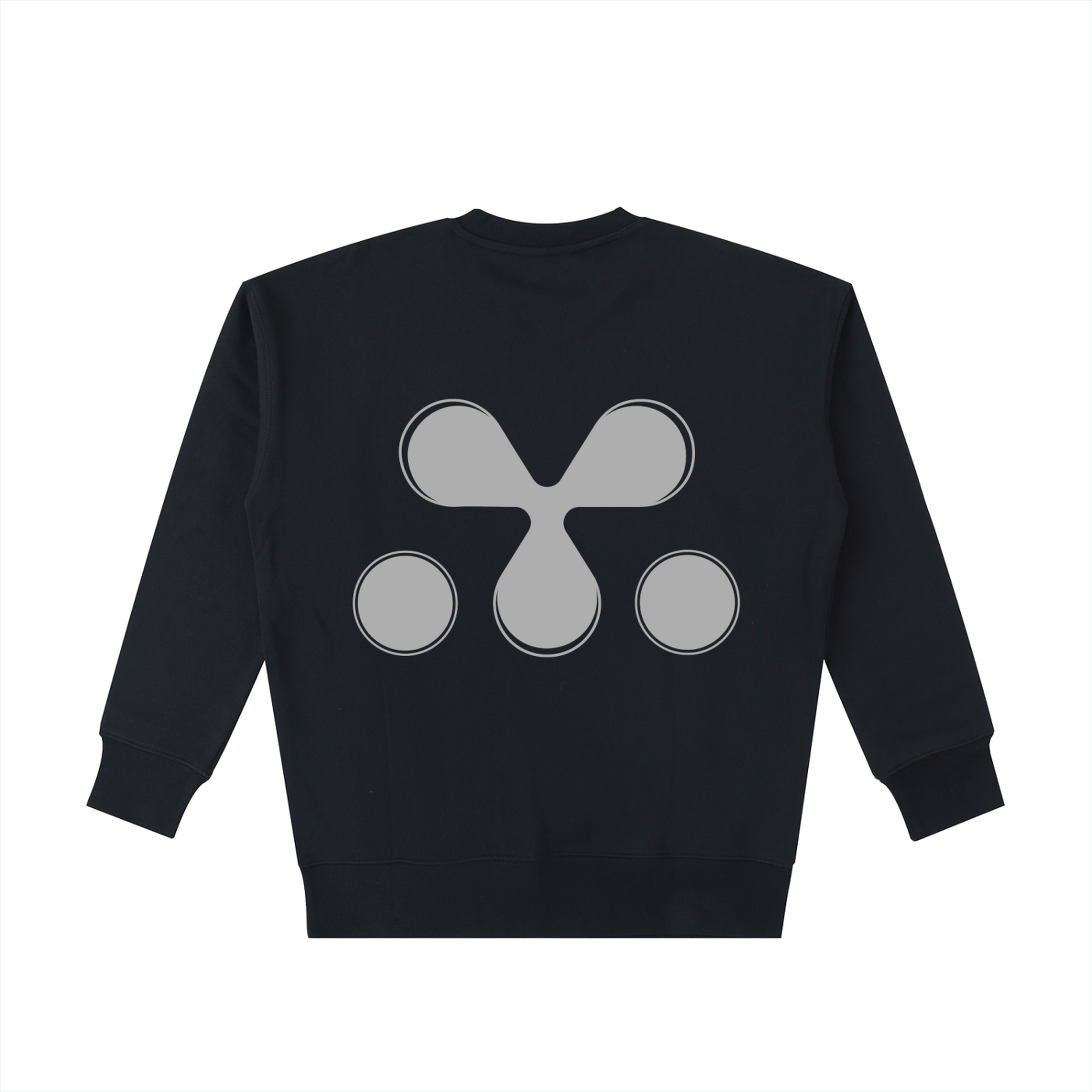 Black Crew Neck Sweatshirt, view 2 - M3 Studios Houston streetwear