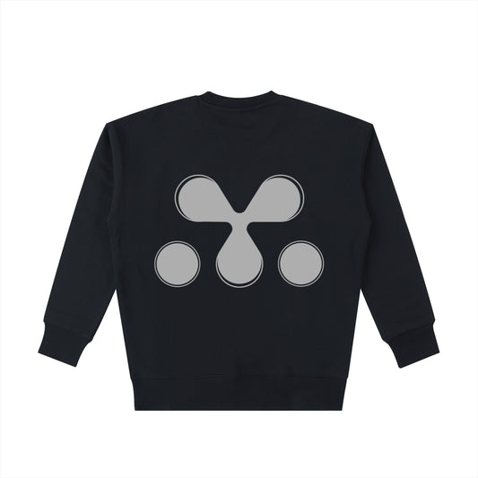Black Crew Neck Sweatshirt, view 2 - M3 Studios Houston streetwear