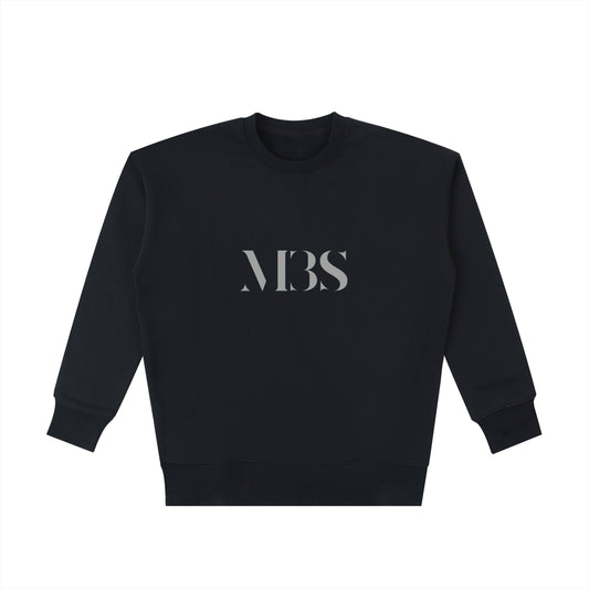 Black Crew Neck Sweatshirt, black crewneck - M3 Studios Houston streetwear