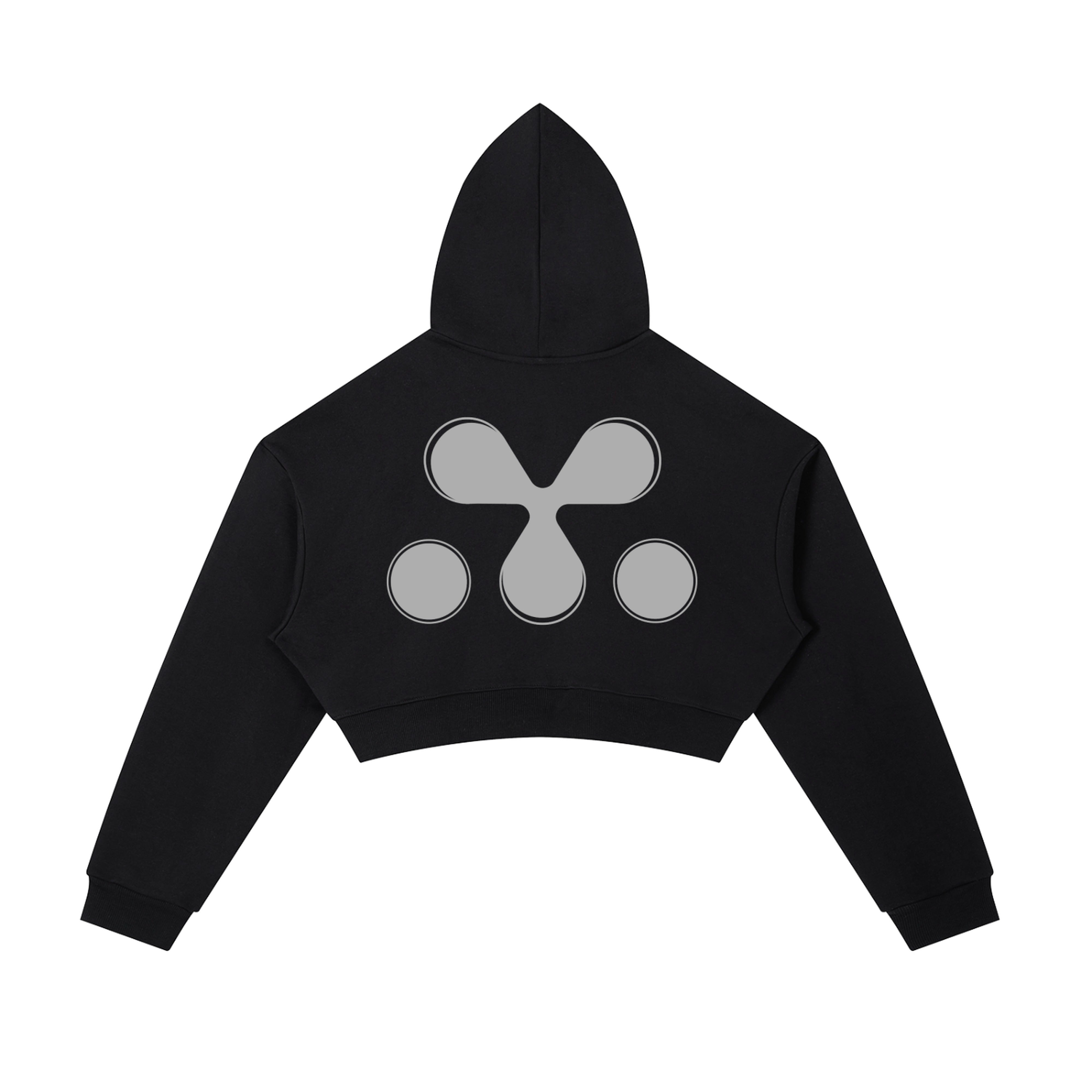 Cropped Zip-Up Hoodie, view 2 - M3 Studios Houston streetwear