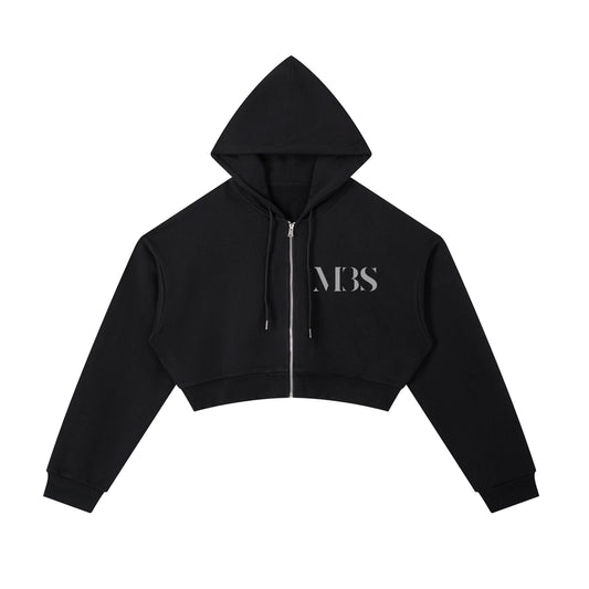 Cropped Zip-Up Hoodie, cropped zip-up - M3 Studios Houston streetwear