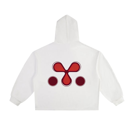 White Drawstring Hoodie, view 2 - M3 Studios Houston streetwear