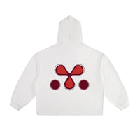White Drawstring Hoodie, view 3 - M3 Studios Houston streetwear