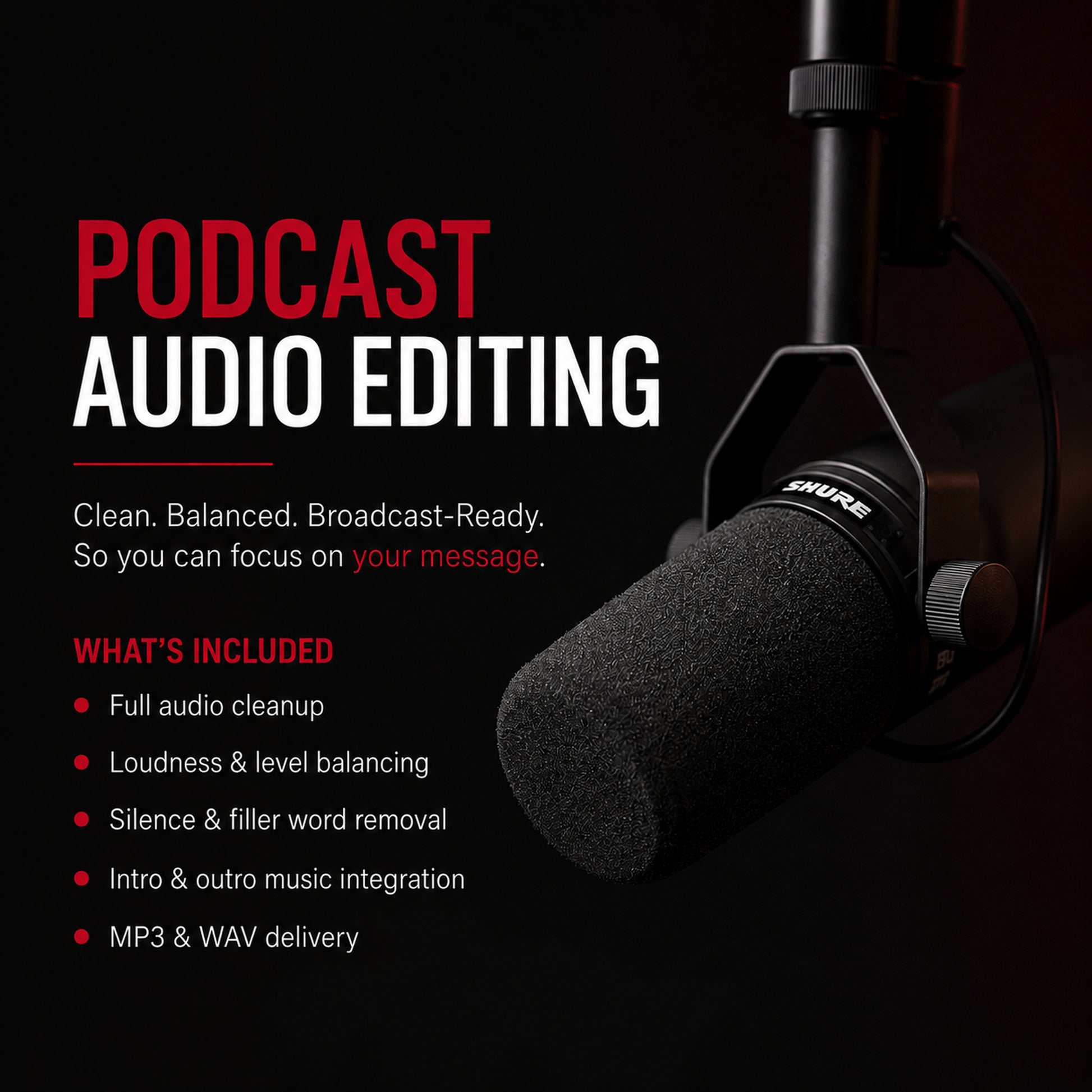 Podcast Audio Editing | M3 Studios Near Spring TX at M3 Studios. Professional Houston recording studio offering recording, mixing, mastering, beat production, audio post-production, voice over, podcast editing. Serving Spring, The Woodlands, Klein, Tomball, Cypress, Champions. Book online at metamusicmedia.com. M3 Studios, a brand of Meta Music Media Inc.