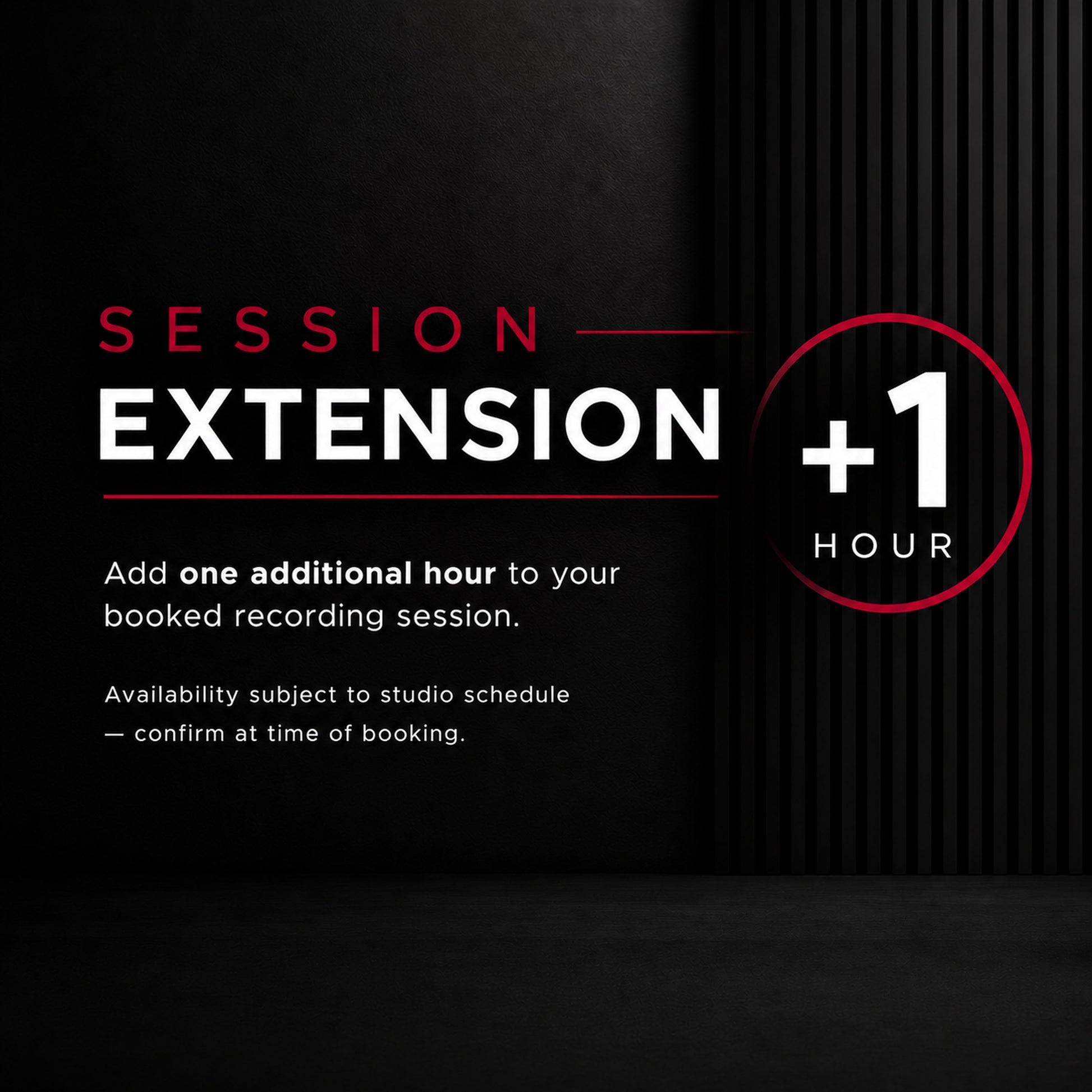 Session Extension - 1 Hour | M3 Studios at M3 Studios. Professional Houston recording studio offering recording, mixing, mastering, beat production, audio post-production, voice over, podcast editing. Serving Spring, The Woodlands, Klein, Tomball, Cypress, Champions. Book online at metamusicmedia.com. M3 Studios, a brand of Meta Music Media Inc.